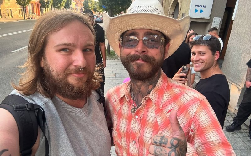 Post Malone a ajuns la Cluj-Napoca și a ieșit la plimbare