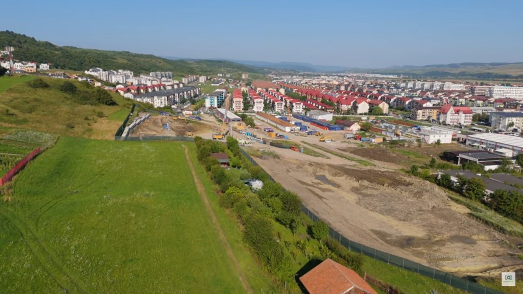 Șantierul metroului, în Florești, filmat din dronă. A început construcția puțului de lansare