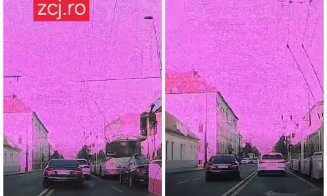 La un pas de tragedie pe Calea Moților din Cluj. Un șofer inconștient a trecut peste linia dublă continuă și pe roșu
