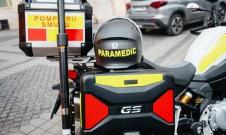 Motocicletă SMURD, lovită în trafic la Cluj! Se întorcea de la o intervenție
