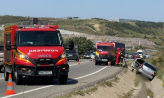 Accident pe centura Vâlcele - Apahida. Trei persoane au fost transportate la spital