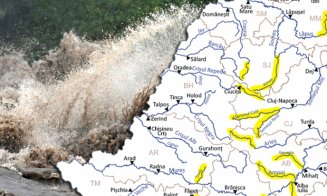 Clujul, sub Cod Galben de avertizare hidrologică de duminică până luni / Precipitații, torenţi, viituri și posibile inundaţii