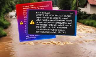 COD PORTOCALIU de inundații pe Someșul Mic și afluenți / Mesaj RO-Alert