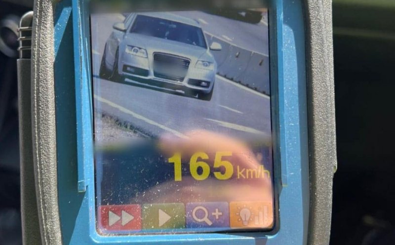 Șofer din Cluj prins cu 165 km/h. Poliția: "Podiumul inconștienței are noi «campioni»”
