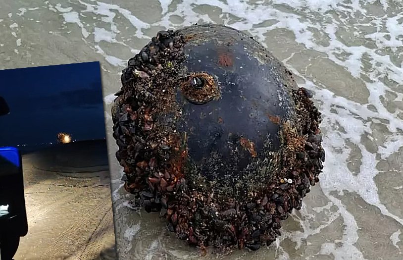 Alertă pe litoralul românesc: Mină marină neexplodată găsită pe o plajă de la Marea Neagră