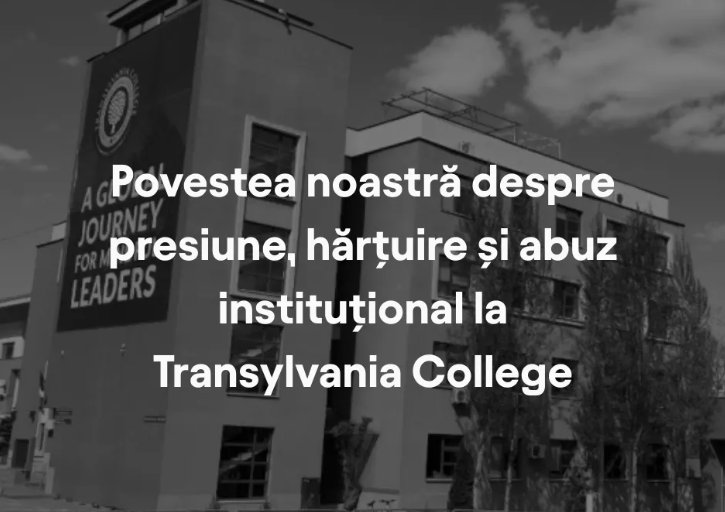 „Presiune, hărțuire și abuz instituțional”. De ce a decis un părinte să-și retragă copiii de la Transylvania College