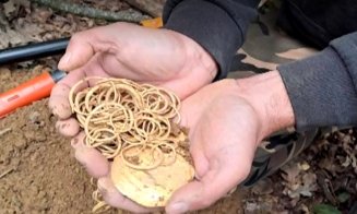 Tezaur de aur descoperit în Cluj / Comoara a fost găsită cu ajutorul unui detector de metale