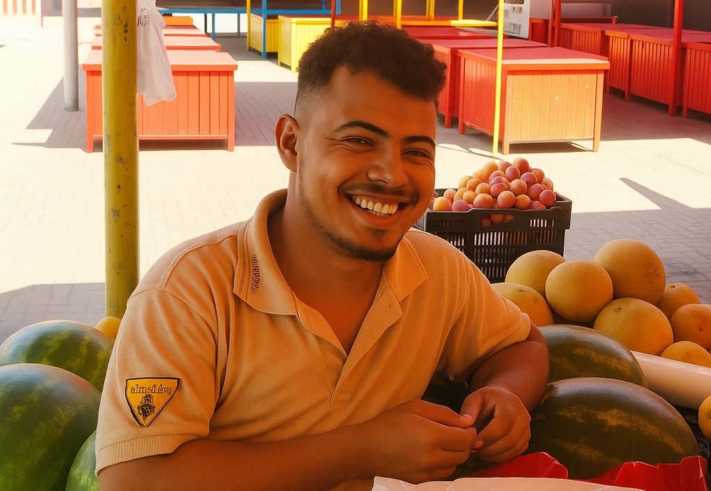 Povestea unui tânăr egiptean care vinde legume în Cluj: își susține familia cu bani și visează să-și deschidă propriul restaurant