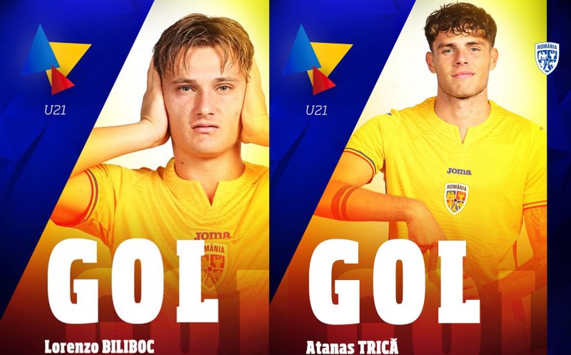 Atacanții de la CFR și "U" Cluj au marcat golurile din partida câștigată de Naționala U21 cu San Marino