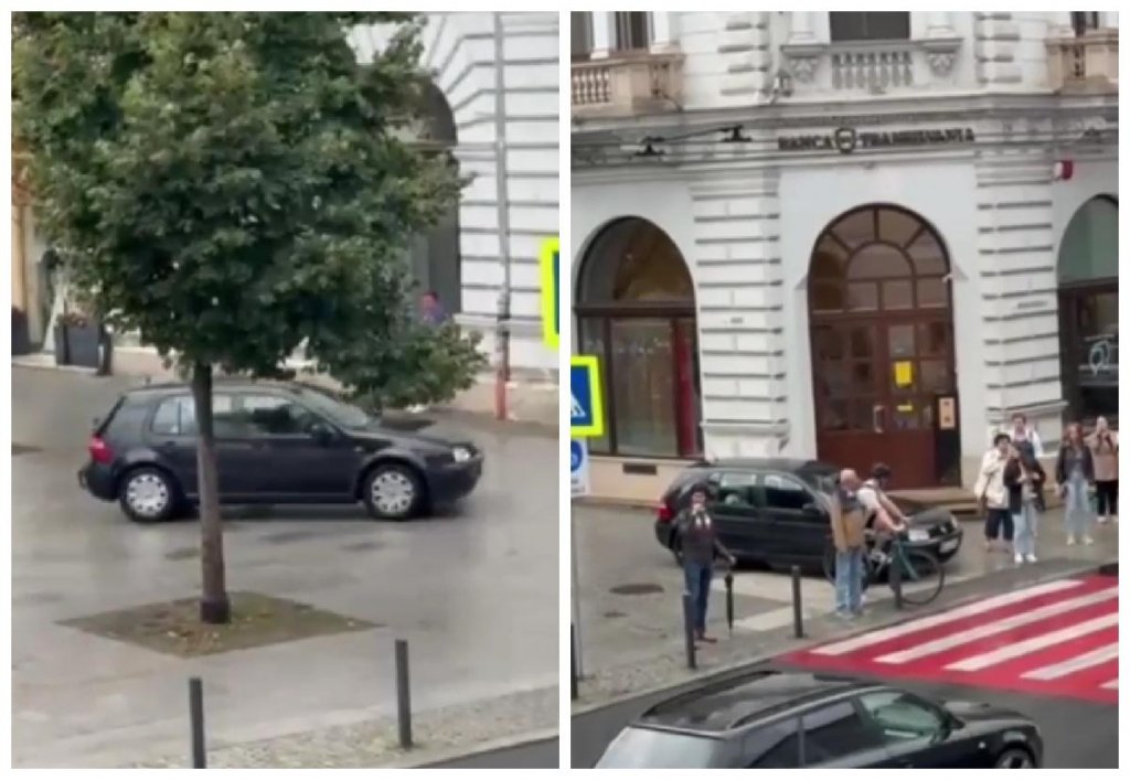 Poliția l-a găsit pe șoferul „celebru” care a pus pietonii în pericol în centrul Clujului. Ce sancțiune a primit