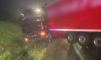 ACCIDENT în județul Cluj cu un TIR pe contrasens