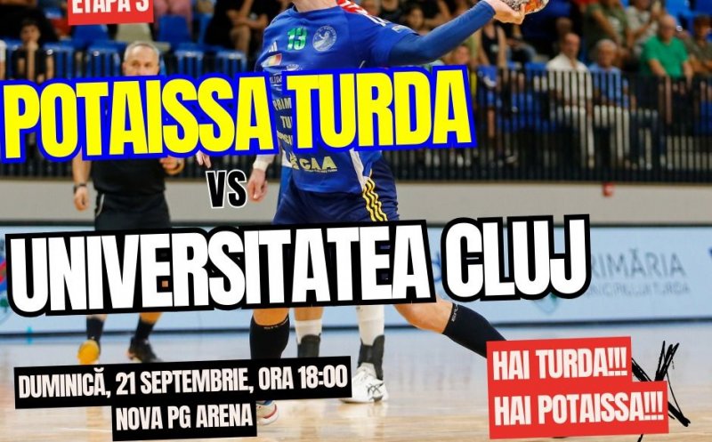 Meci de handbal plin de energie la Turda: Potaissa Turda vs Universitatea Cluj! Bilete și abonamente