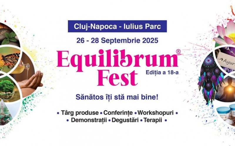 Kids corner, târg cu produse bio, sesiuni de sport și multe surprize la „Equilibrum Fest Cluj” din Iulius Parc