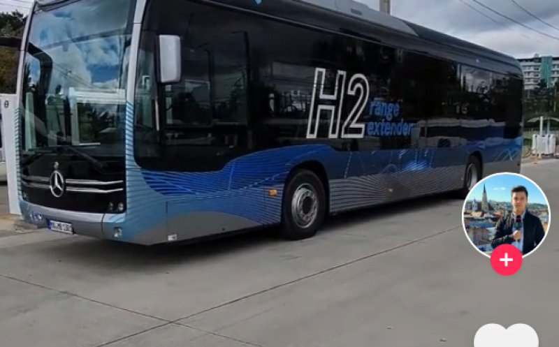 Un nou model de autobuz cu hidrogen, testat la Cluj