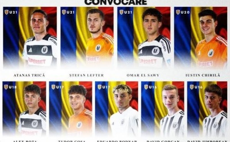 Nouă jucători ai Universității Cluj, convocați la naționalele de juniori și tineret ale României