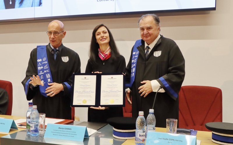 Mariya Gabriel, fost Comisar European, a primit titlul de Doctor Honoris Causa al Univesității Tehnice din Cluj-Napoca