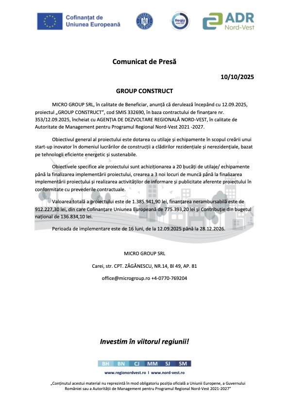 Comunicat de presa