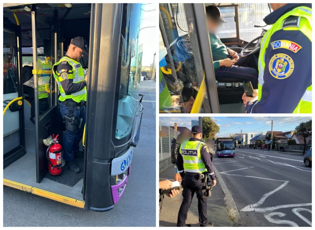 Mijloacele de transport în comun din Cluj-Napoca, verificate de polițiști și jandarmi: controale și amenzi în valoare de 6.000 de lei