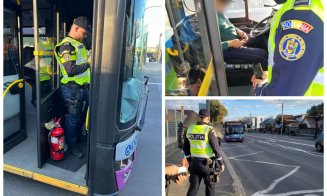 Mijloacele de transport în comun din Cluj-Napoca, verificate de polițiști și jandarmi: controale și amenzi în valoare de 6.000 de lei