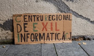 Protest anti-CREIC în centrul Clujului! Studenții de la Mate-Info îl așteaptă în stradă pe ministrul Daniel David: "Fuga e ușoară! Hai afară!&quo