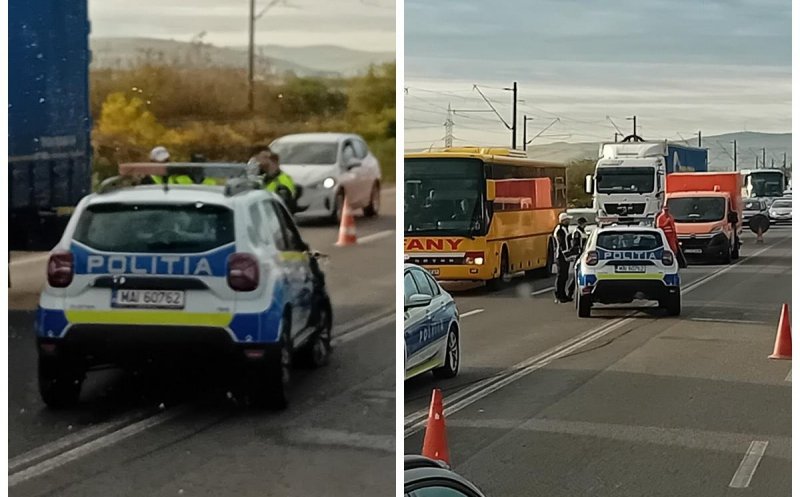 Cum s-a produs accidentul din Jucu, în urma căruia o autospecială de poliție a fost avariată