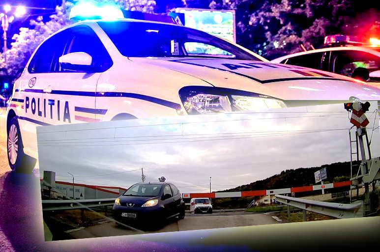 Polițiștii clujeni îl caută pe ”șmecherul” care a făcut slalom printre barierele de cale ferată de la Jucu / Îi anunță și pe alți ”șmecheri” cât e amenda, pe lângă 4 luni fără permis