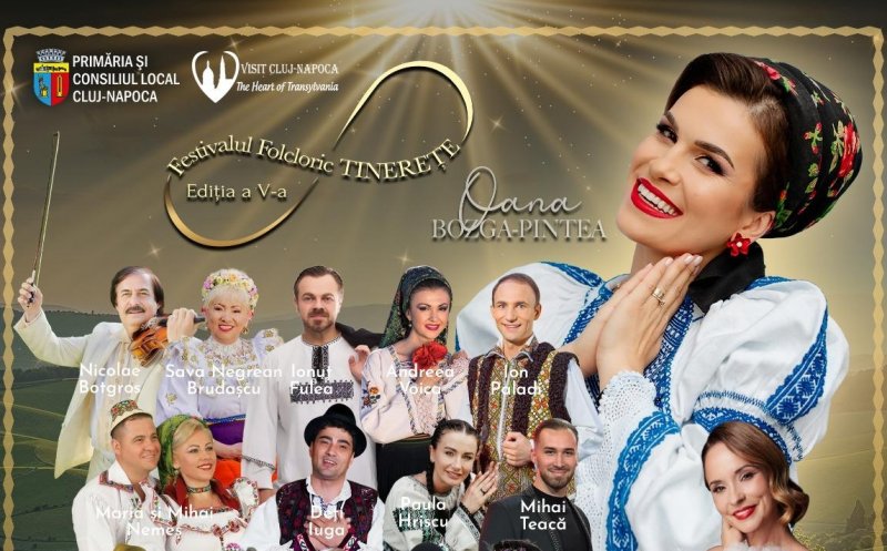 Oana Bozga-Pintea prezintă: „Festivalul Folcloric TINEREȚE” - cel mai dinamic spectacol folcloric al anului, la BT Arena Cluj-Napoca