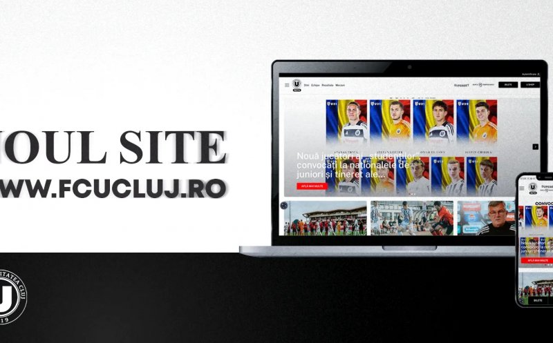 Surpriză pentru fanii "U" Cluj! Clubul are un nou site oficial