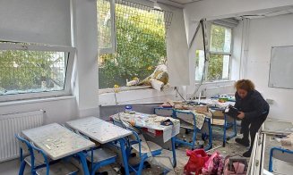 Explozie în Rahova | Sălile de curs, ale școlii de lângă blocul unde a avut loc deflagrația, arată ca după bombardament