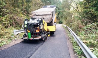 Reparații pe un nou drum județean din zona de munte a Clujului