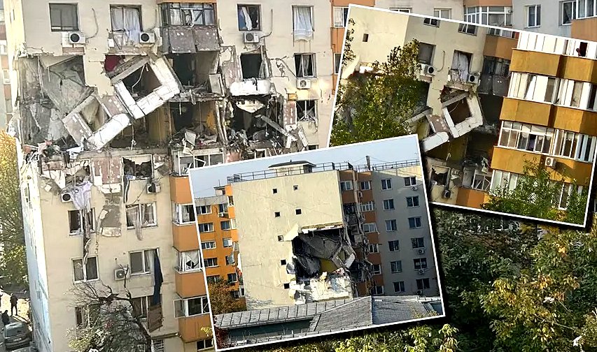 RISC de COLAPS a blocului explodat în această dimineață / Locatari EVACUAȚI și nimeni nu are voie să revină acasă