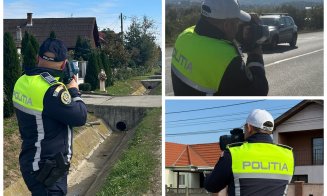 Polițiștii clujeni au scos „pistolul” pe șosele: Amenzi de peste 50.000 de lei în doar câteva ore
