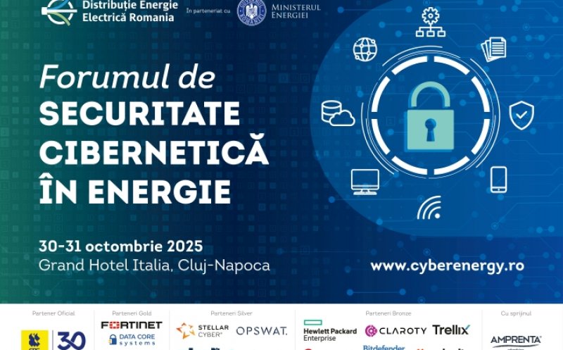 Cea de-a treia ediție a Forumului de Securitate Cibernetică în Energie începe joi la Cluj-Napoca