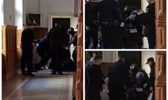 Incident violent la Curtea de Apel Cluj: un deținut agresiv a fost imobilizat de mascați