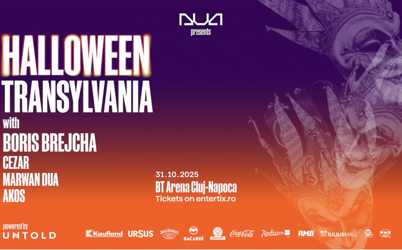 Cea mai tare petrecere de Halloween din Transilvania cu Boris Brejcha într-un show special by DUA & UNTOLD