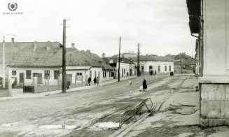 O stradă din vechiul Cluj, aproape de centru, anii '60