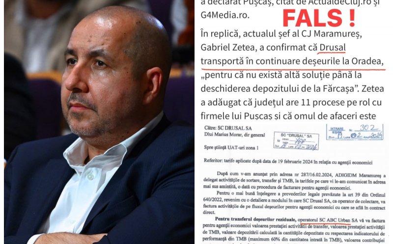 Sile Pușcaș contestă informațiile privind transportul deșeurilor la Oradea și acuză un contract „ilicit” atribuit de Consiliul Județean Maramureș