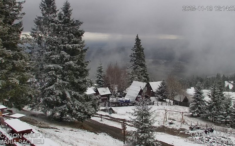 A nins pe Vlădeasa! Zăpada așternută în ultimele ore a creat un peisaj de iarnă ca-n basme pe munte