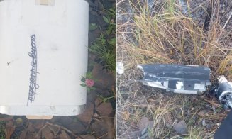 Primele imagini cu drona prăbușită în curtea unui român: „A auzit un vuiet și apoi o lovitură puternică în spatele casei”