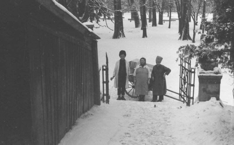 Angajați ai Muzeului Etnografic, în anii '50. Sediul instituției era altul decât cel actual