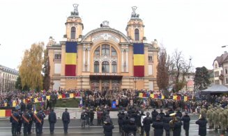 Ceremonie oficială cu ocazia Zilei Naționale a României în Piața Avram Iancu