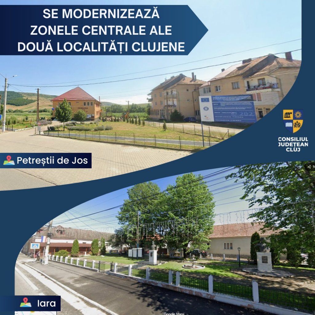 Două noi localități din județul Cluj vor avea centre moderne