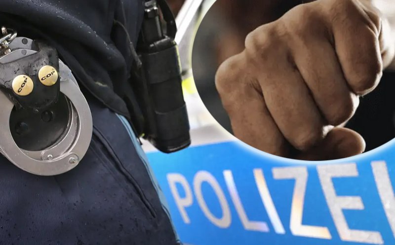 Român arestat în Germania. A rupt în bătaie două tinere care se sărutau într-un tramvai. Una dintre fete căzuse pe jos, iar individul continua să o lovească cu picioarele