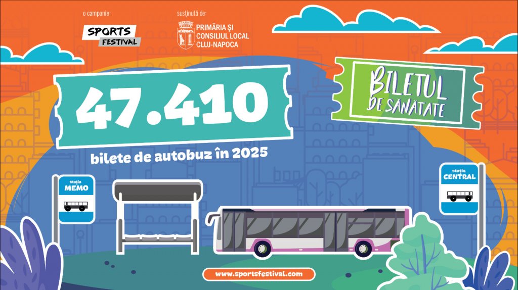 Biletul de Sănătate 2025: peste 47.000 de bilete de BUS câștigate prin mișcare
