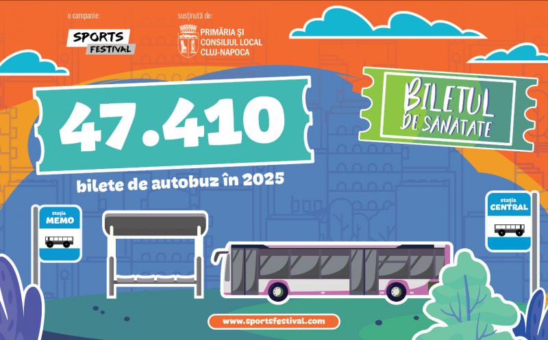 Biletul de Sănătate 2025: peste 47.000 de bilete de BUS câștigate prin mișcare