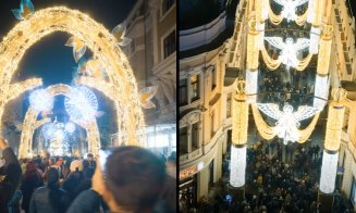 Invitație pe străzile Kogălniceanu și Universității: Instalațiile multimedia de lumini aduc atmosfera de sărbători în inima orașului