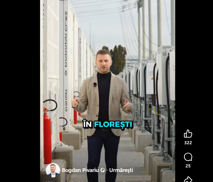 Floreștiul, exemplu de infrastructură inteligentă: bateria care ține în echilibru rețeaua națională