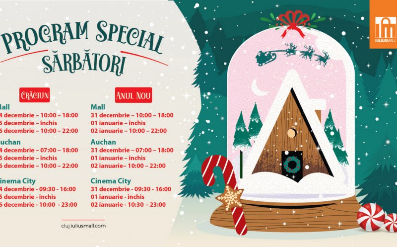 Program special de sărbători la Iulius Mall Cluj