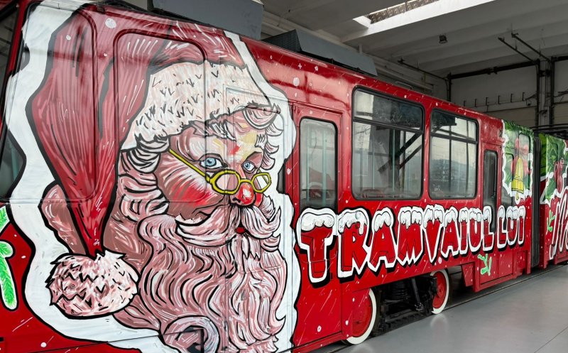Cadou de sărbători pentru cei mici: Pornește la drum tramvaiul lui Moș Crăciun!