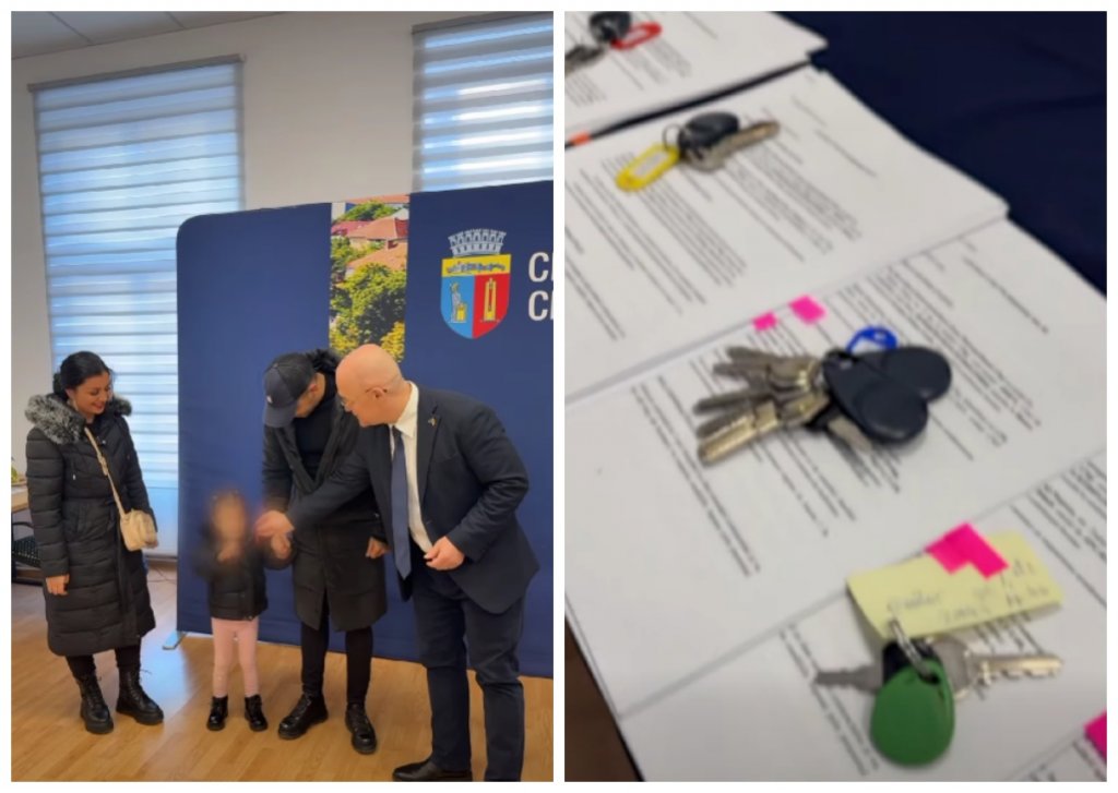 Cadou de Crăciun: zece familii nevoiașe din Cluj s-au mutat în case noi înainte de Anul Nou